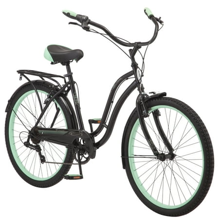 Schwinn Fairhaven Cruiser Bike, 26-inch wheels, 7 speeds, womens frame, Black / (Best Bike For Senior Women)