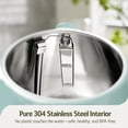 thumbnail image 4 of Hazel Quinn Retro Electric Kettle - 1.7 Liters / 57.5 Ounces Tea Kettle with Thermometer, All Stainless Steel, 1200 Watts Fast Boiling, BPA-free, Cor, 4 of 7