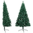 ALmi Artificial Half Prelit Christmas Tree with Stand Green 70.9" PVC