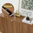 thumbnail image 6 of Wirrytor Sideboard Storage Cabinet with Doors and Shelves, Buffet Cabinet with Storage, Credenza Storage Cabinet for Kitchen, Wooden Fluted Cabinet, Under TV Cabinet with Storage - Walnut, 6 of 11