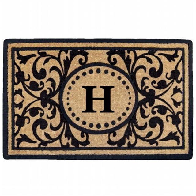 Nedia Home O2351H 18 x 30 Po Heavy Duty Coco Mat Monogrammé H