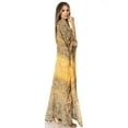 thumbnail image 4 of Sakkas Catia Women's Boho Casual Long Maxi Caftan Dress Kaftan Cover-up LougeWear - 18-Cafenoir - One Size, 4 of 5