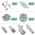thumbnail image 5 of 104Pcs Shelf Pins Kit 4 Styles Nickel Plated 5mm & 1/4 Inch Shelf Support Pegs for Kitchen Furniture Closet Cabinet, 5 of 7