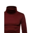 thumbnail image 5 of Dewadbow Men Winter Warm High Neck Pullover Jumper Sweater Tops T-Shirts, 5 of 6