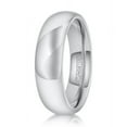 thumbnail image 4 of Tungsten Rings for Men Wedding Bands for Him 4mm Silver Polished Classic, 4 of 5