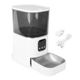 thumbnail image 1 of Automatic Pet Feeder 6L Fixed Time RC Smart Food Dispenser Pearl White WIFI Pet Food Timer for Cat Dog 100240V US Plug, 1 of 5