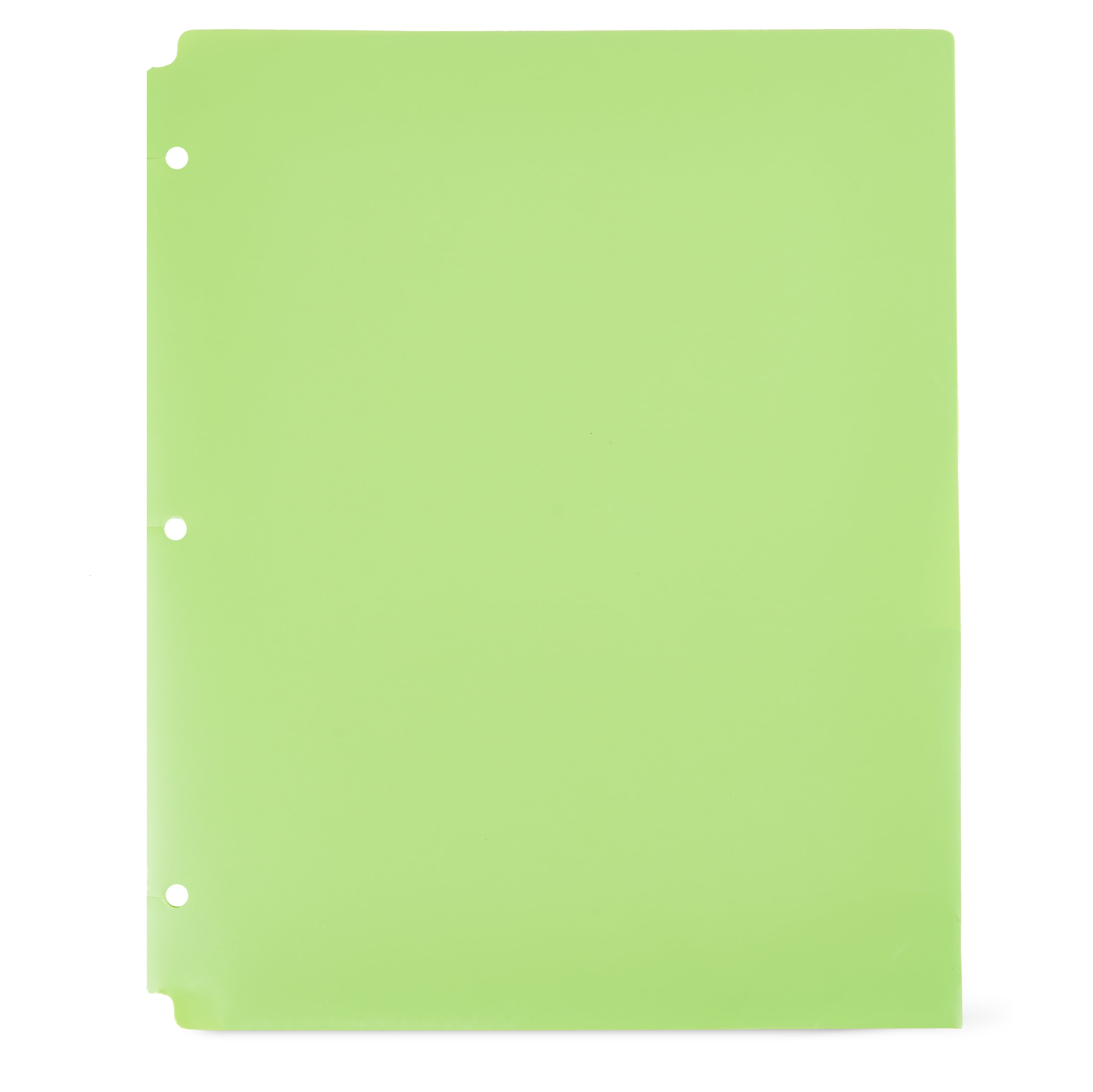 Pen + Gear Poly Folder, 2 Pockets, 9.4" x 11.4", Green
