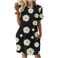 thumbnail image 2 of IROINNID Summer Dresses for Women 2024, Plus Size Women Outfits Short Dresses with Round Neck and Short Sleeve Loose Summer Dresses, 2 of 6