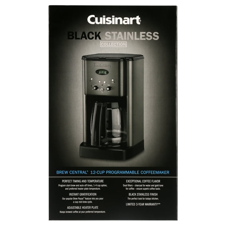 Cuisinart 12-Cup Brew Central Programmable Coffeemaker Black Stainless