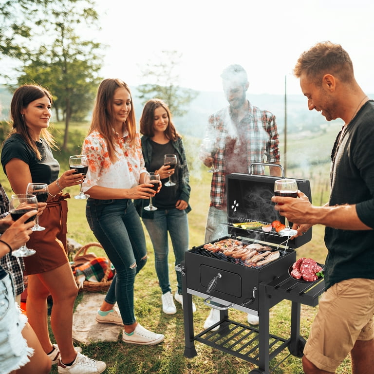 Zimtown BBQ Grill Outdoor Charcoal Barbecue Pit Smoker with for