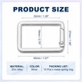 thumbnail image 2 of Uxcell Square Shaped Spring Snap Keychain Clip, 10 Pcs Metal Trigger Keychain Hook Clip for Purses Wallet Belts Silver 40mm, 2 of 7