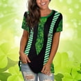 thumbnail image 2 of Camiseta de manga corta con estampado de día de San Patricio para mujer Fridja bn1157, 2 of 4