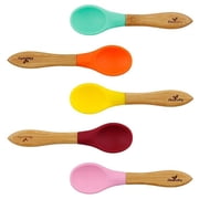 Avanchy Bamboo & Silicone Baby Spoon - Assorted Pink
