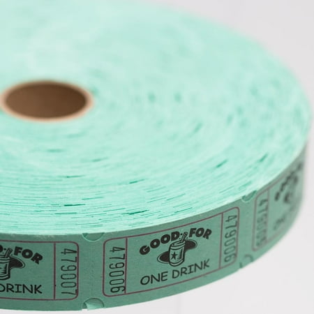 Green Good For One Drink Ticket Roll (Best Excuses For Parking Tickets)