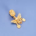 thumbnail image 3 of 925 Sterling Silver Golden Hollow Honey Bee Dangle Charm for Bracelet Charms Bangle Pendant Jewelry, 3 of 3