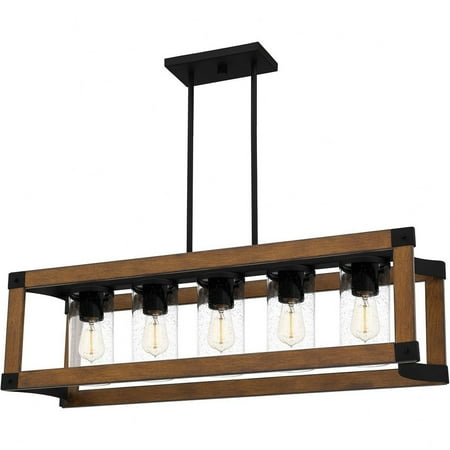 

5 Light Outdoor Linear Chandelier in Farmhouse Style-11 inches Tall and 36 inches Wide Bailey Street Home 71-Bel-4618589