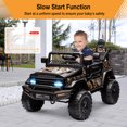 thumbnail image 4 of EastVita Kids 12V Ride on Car Truck Electric Vehicles with Remote Control Spring Suspension, LED Lights, Bluetooth, 3 Speeds, 4 of 7