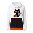thumbnail image 4 of Halloween Womens Hoodies Casual Graphic Print Sweatshirt Long Sleeve Pullover Tops Fall Winter Warm Comfortable Apparel White XL, 4 of 4