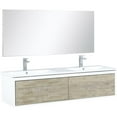 thumbnail image 2 of Lexora Home Scopi 60" Double Acrylic Top Bathroom Vanity with Faucet and Mirror, 2 of 12
