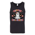 thumbnail image 2 of Wild Bobby Hippie Halloween Ghost Bats Stars Halloween Pink Orange Purple Halloween Halloween Men Tank Top, Black, Small, 2 of 6
