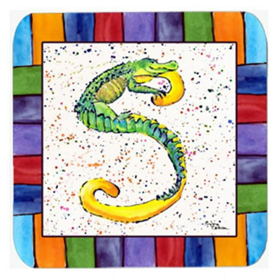 Carolines Treasures 8442-FC Alligator Foam Coasters - Set 4- 3.5 x 3.5 In.