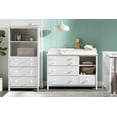 thumbnail image 3 of South Shore Little Smileys Changing table with Removable Rim, Drawers, and Open Storage, in Pure White, 3 of 14