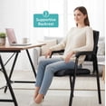 thumbnail image 3 of Naomi Home Mindy Office Guest Chair Set of 6, Heavy Duty Leather Executive Waiting Room Chairs, Lobby Reception Chairs with Padded Arm Rest, Side Chair, Conference Room Chairs Set of 6 -Black, 3 of 9