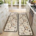 thumbnail image 4 of Kitchen Rugs Sets Of 2,Beige Halloween Skull Pumpkin Cat Pattern Anti Fatigue Kitchen Mat Rugs Non Slip Washable,Decorative Kitchen Floor Mats for Kitchen,Sink,Laundry,17"x47"+17"x47", 4 of 5