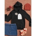 thumbnail image 3 of Boo. Retro Style Cute Ghost Hoodie Juniors -Image by Shutterstock,  Small, 3 of 4
