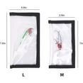thumbnail image 2 of Durable Clear Pvc Fishing Lure Wraps for Safety & Store, Fishing Lure Covers, Wrap Protector, Hook Cover Keeps for Rods, Shields, Wraps with Velcro, Accessories, Safe Easily Bait Storage (5PCS-M), 2 of 7