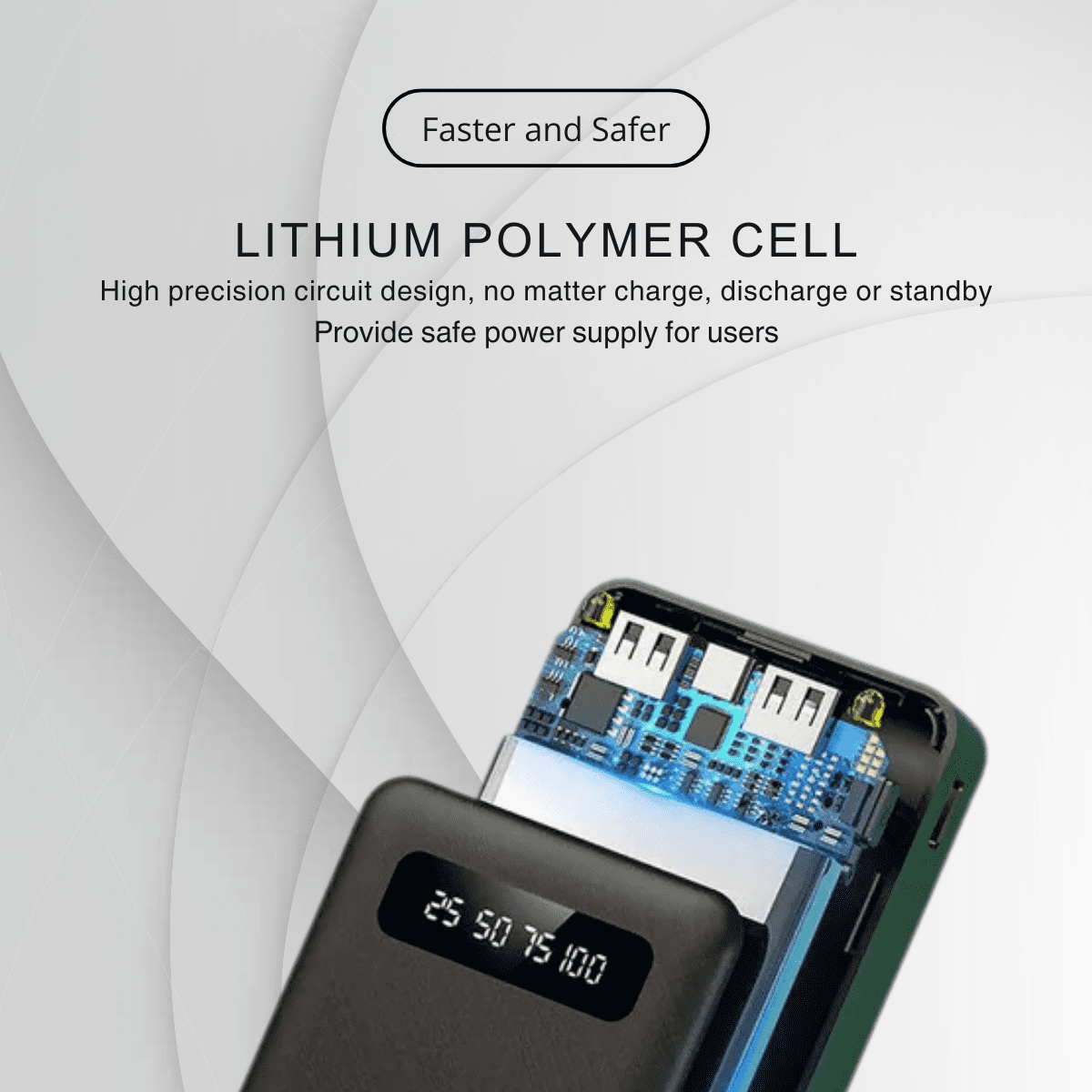 Entronix Power Bank 20,000 mAh Portable Charger With Dual USB and Type C Port, Black