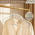 thumbnail image 2 of 30 Pack Premium Velvet Shirt Hangers, Non-Slip Slim Flocked Felt Hangers, Space-Saving Coat Hanger with 360° Swivel Hook for Sweaters, Tops, Blouses, Strappy Dresses, 2 of 4