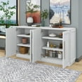 thumbnail image 5 of Sideboard With 4 Doors Large Storage Space Buffet Cabinet With Adjustable Shelves And Silver Handles For Kitchen Dining Room Living Room, 5 of 16