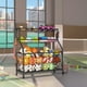 thumbnail image 4 of Ball Storage Rack Large Sports Equipment Organizer Cart For Garage,Home Gym Multifunctional Sports Gear Storage For Indoor Or Outdoor, Ball Rack For Basketball,Baseball, Football, Toys, 4 of 8