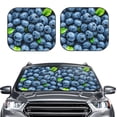 thumbnail image 2 of Wukai Fresh Blueberries Print Windshield Sun Shade, Car Front Window Shades Sunshade Cover Sun Visor Shield Block Automotive Interior Protector Blocks UV Rays-Small, 2 of 6
