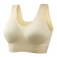 thumbnail image 2 of Womens Seamless Wireless Bras Sports High Support Sports Bra Wirefree Yoga Bra for Women,Yellow,Large, 2 of 3