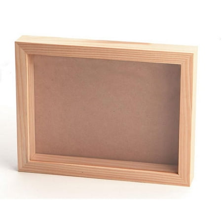 - Pine Wood Collection Shadow Box with Clear Acrylic Front - 8 x 11 inches