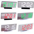 thumbnail image 2 of Digital Alarm Clock LED Mirror Clock Multifunction Display Night LCD Light Table Desktop 12/24-hour System, 2 of 9