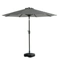 thumbnail image 2 of GARDEN 9 Ft Patio Umbrella w/ Square Plastic Base Included, Black/White Stripe, 2 of 3