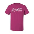 thumbnail image 2 of Wild Bobby, Enjoy Jesus Christ and Thou Shalt Never Thirst Coke Parody | Mens Inspirational/Christian Graphic T-Shirt, Fuschia, Large, 2 of 3