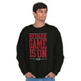 thumbnail image 3 of No Talkie Game is On Football Men's Big & Tall Crewneck Sweatshirt Brisco Brands 2X, 3 of 5