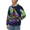 thumbnail image 3 of Kdxio Howling Wolf Print Men Hoodies Casual Hoodies for Men with Zip Pockets Full Zip Long Sleeve Sweatshirt Sports Hooded Jacket-Large, 3 of 5
