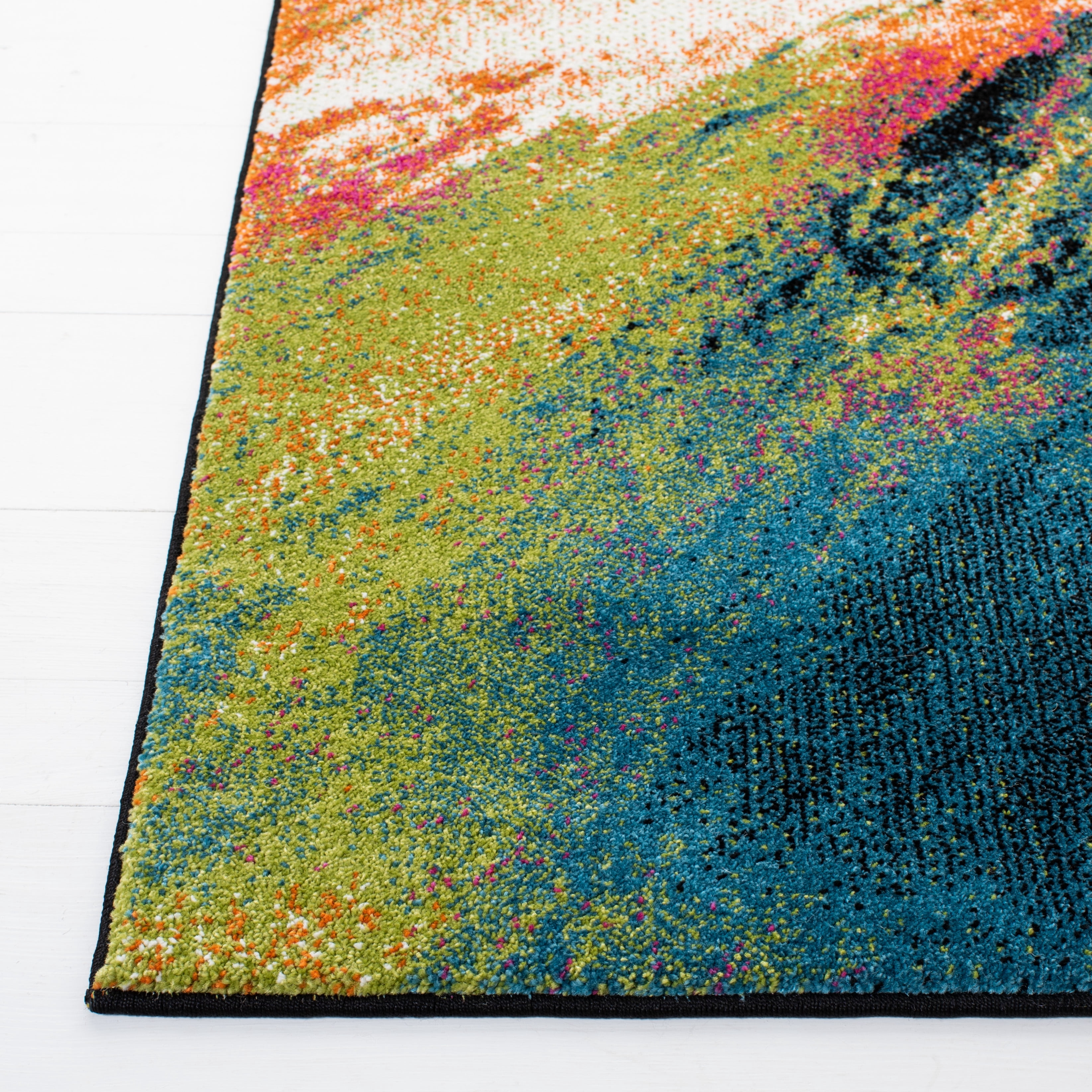 Safavieh Galaxy Rosamund Abstract Area Rug, Blue/Orange, 6'7" x 9'