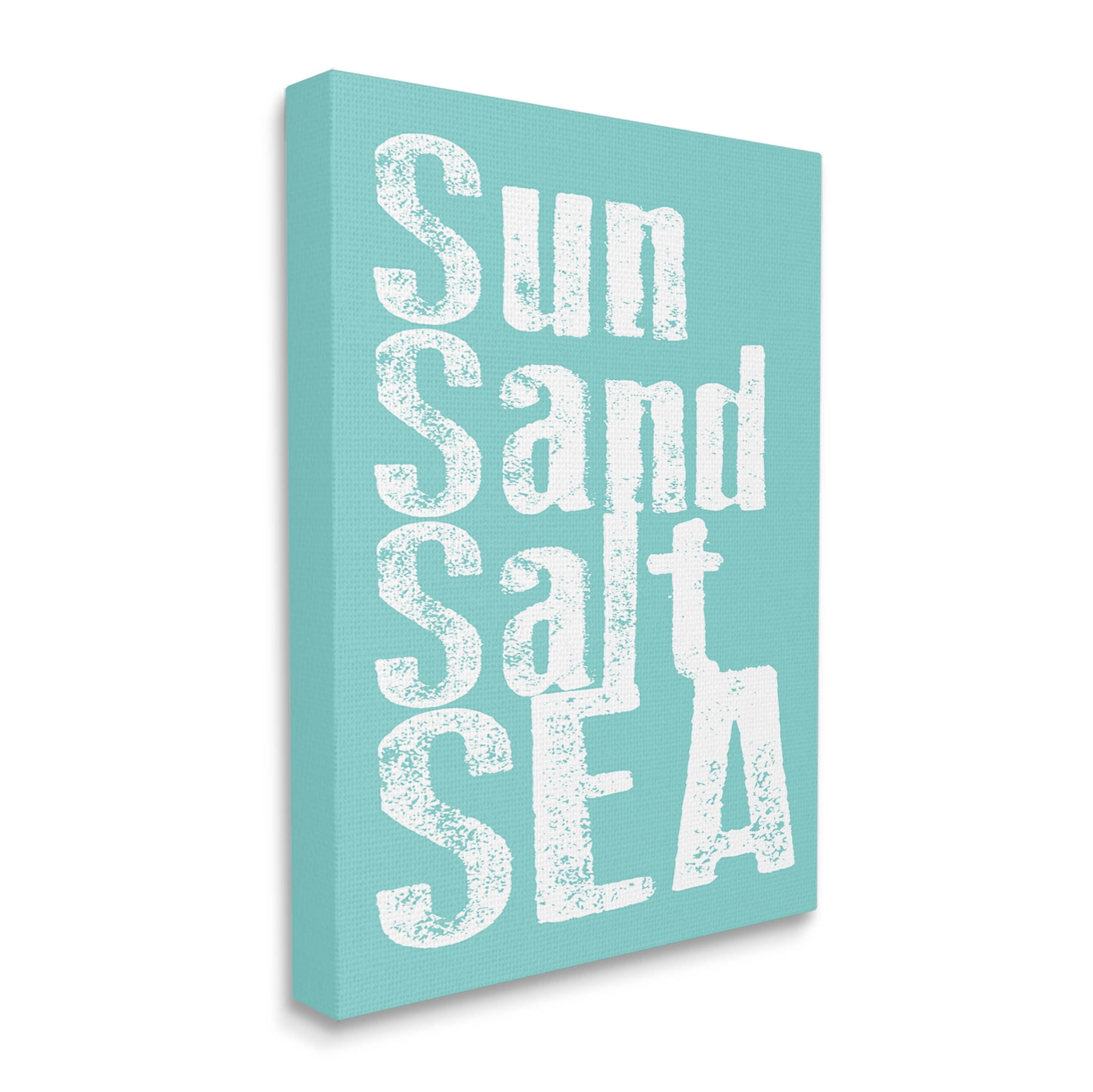Stupell Industries Sun Sand Salt Sea Phrase Graphic Art Gallery Wrapped Canvas Print Wall Art, Design by Alli Rogosich
