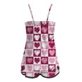 thumbnail image 4 of Valentines Sleepwear for Women Couple Date Ladies Sleeveless Deep V Vest And Shorts 2 Piece Loungewear Heart Festive Gifts Love Print Valentines Lounge Set, 4 of 5