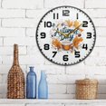 thumbnail image 3 of Yayeee Wall Clock for Living Room 9.5 inch Battery Operated Round with Holder, Autumn Day with Cocoa Pattern, 3 of 7