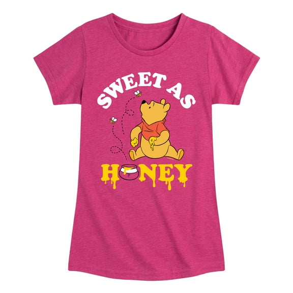 Winnie the Pooh - Enjoying Honey - Sweet as Honey - Toddler And Youth Girls Short Sleeve Graphic T-Shirt