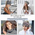 thumbnail image 2 of gorros holgados para mujer, tipo turbante, para dormir, con calaveras, 2 of 4