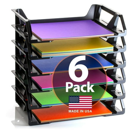 Recycled Desk Tray, Side Load, 15 1/8 x 8 7/8 x 15, Letter/A4, 6/PK (26212)