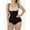 Black, variant on Latex One-Piece Bodysuit For Breast Support Abdominal Control Waist Shapewear